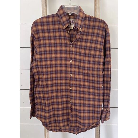 The Territory Ahead Shirt Mens Purple Plaid Texture Fabric Button Long Sleeve M - Picture 1 of 8